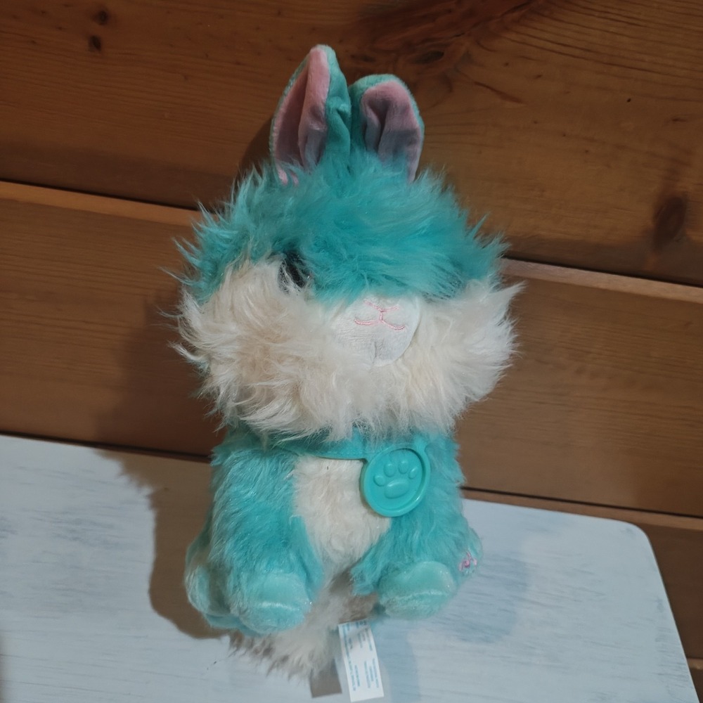 2024 Moose Scruff A Luvs‎ Bunny Rabbit Plush Stuffed Animal Teal Purple Eyes D22